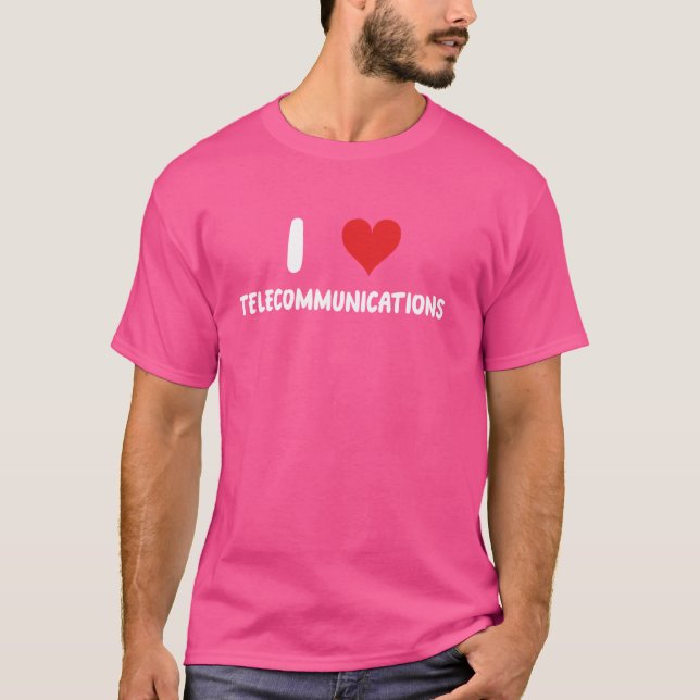 I Liebe Telekommunikation - Mobiltelefone Landl T-Shirt (Vorderseite)