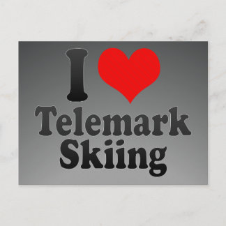 I Liebe Telemark Skifahren Postkarte