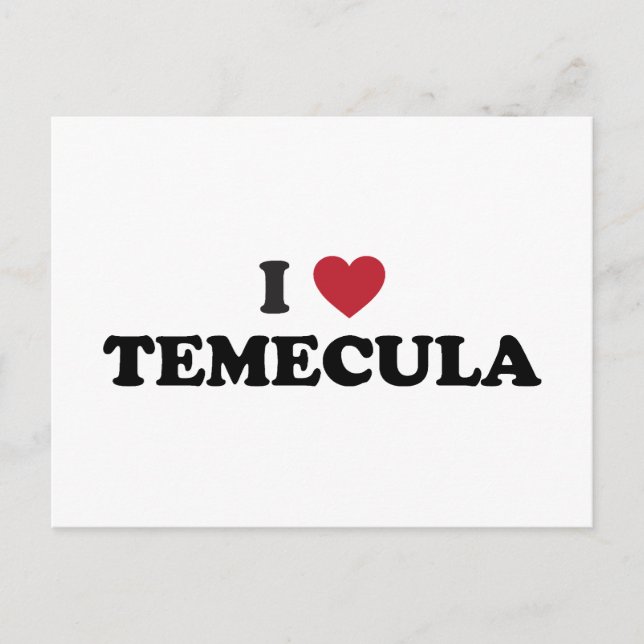 I Liebe Temecula California Postkarte (Vorderseite)