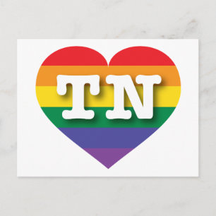 I Liebe Tennessee Rainbow Herz Postkarte