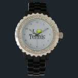 I Liebe Tennis Armbanduhr<br><div class="desc">Ich habe Tennis im Herzen,  das ist mein Lieblingssport. Ein niedliches Tennisspielgeschenk.</div>