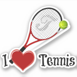 I Liebe Tennis Aufkleber