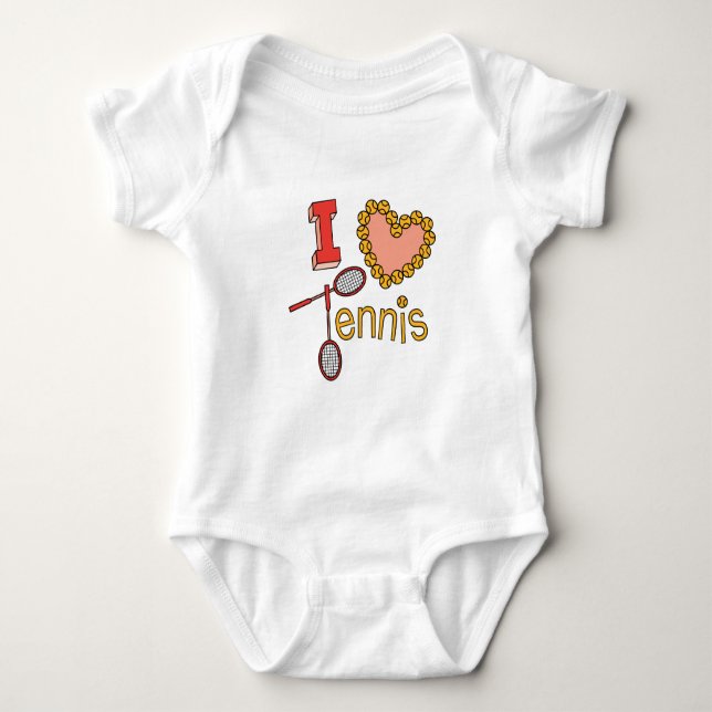 I Liebe-Tennis Baby Strampler (Vorderseite)