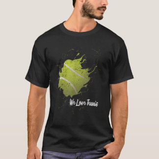 I Liebe Tennis Ball Club Tennis Player T-Shirt