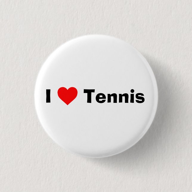 I Liebe Tennis Button (Vorderseite)