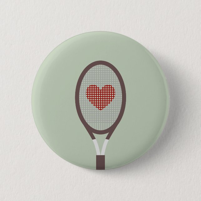 I Liebe Tennis Button (Vorderseite)