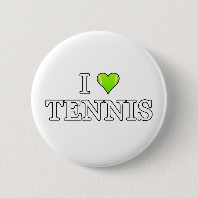 I Liebe Tennis Button (Vorderseite)
