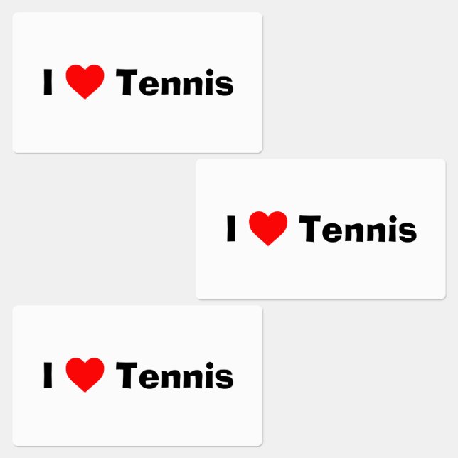 I Liebe Tennis Etiketten (Gruppe)