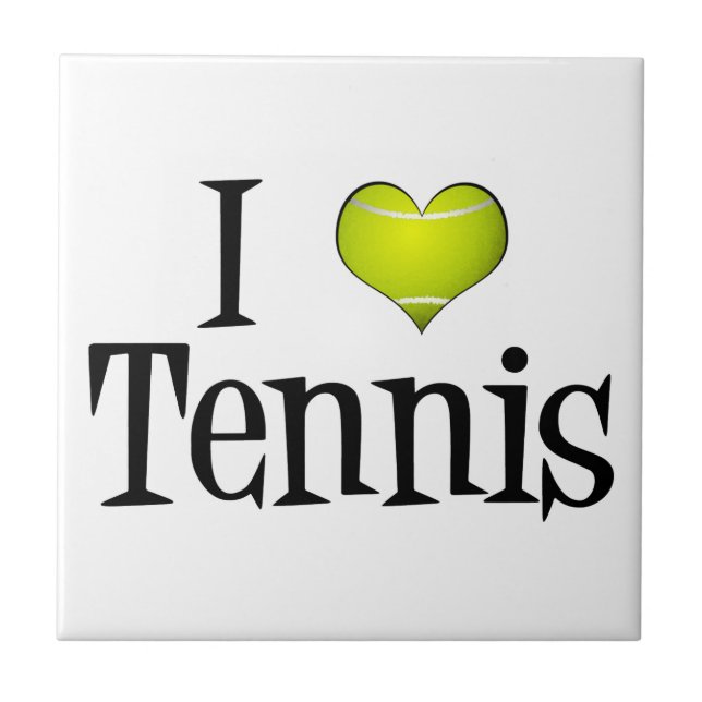 I Liebe Tennis Fliese (Vorderseite)