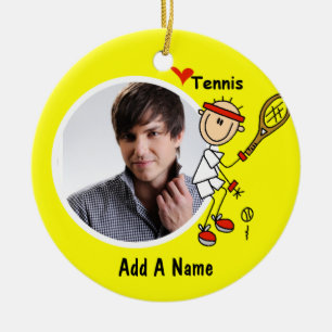 I Liebe Tennis Foto Keepake Ornament