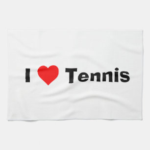 I Liebe Tennis Geschirrtuch
