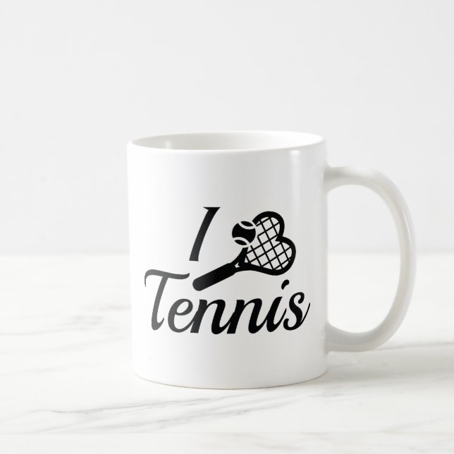 I Liebe Tennis Kaffeetasse (Rechts)