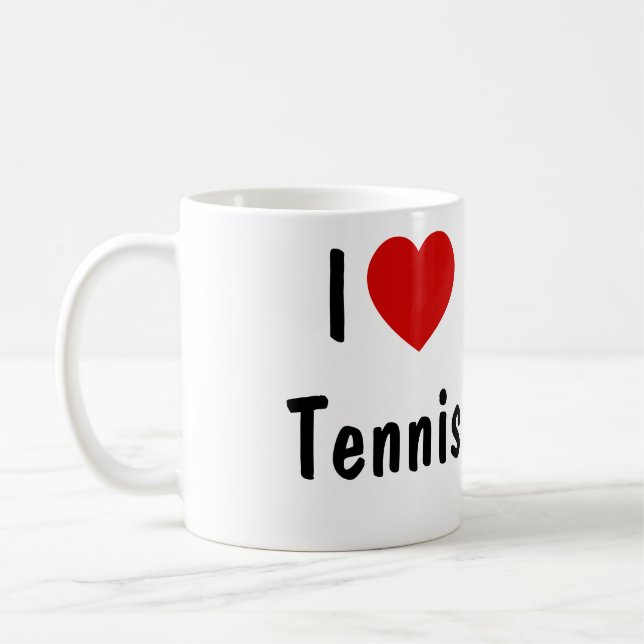 I Liebe Tennis Kaffeetasse (Links)