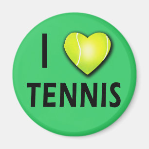 I Liebe-Tennis mit Tennis-Ball-Herzen Magnet