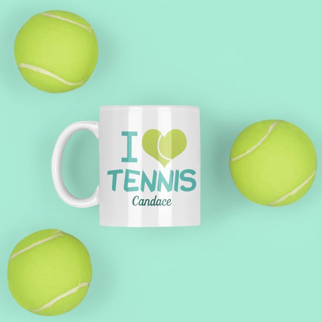 I Liebe Tennis Niedlich Custom Kaffeetasse (Von Creator hochgeladen)