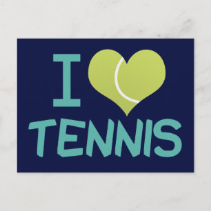 I Liebe Tennis Niedlich Postkarte