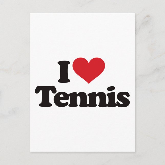 I Liebe Tennis Postkarte (Vorderseite)