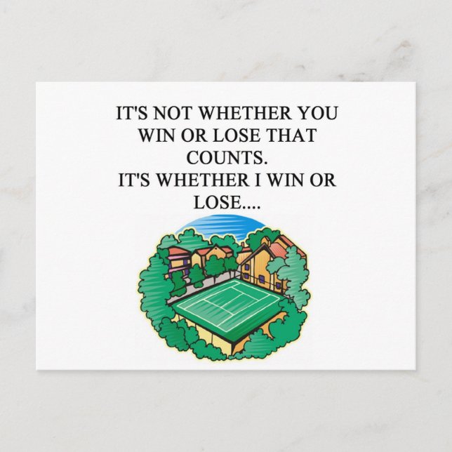 i Liebe Tennis Postkarte (Vorderseite)