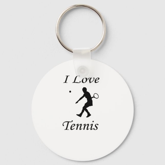 I Liebe Tennis Schlüsselanhänger (Vorderseite)