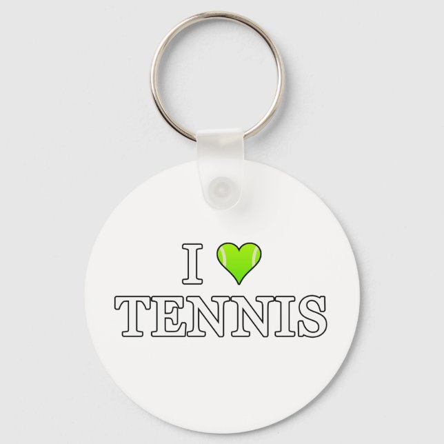 I Liebe Tennis Schlüsselanhänger (Vorderseite)
