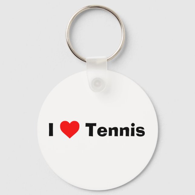 I Liebe Tennis Schlüsselanhänger (Vorderseite)