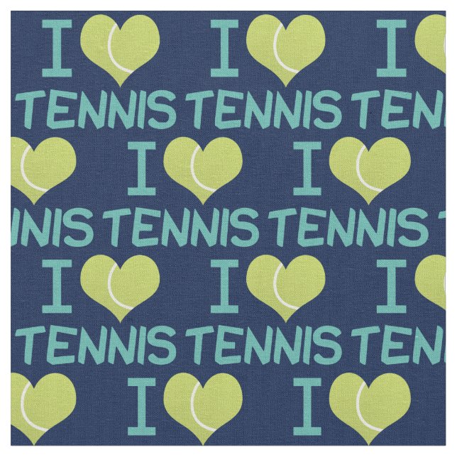 I Liebe Tennis Stoff (Nahaufnahme)
