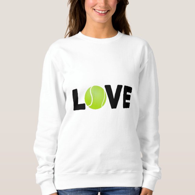 I Liebe Tennis Sweatshirt (Vorderseite)