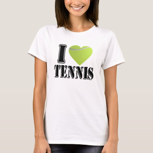 I Liebe-Tennis-T - Shirt (Vorderseite)