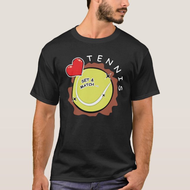 I Liebe Tennis T-Shirt (Vorderseite)