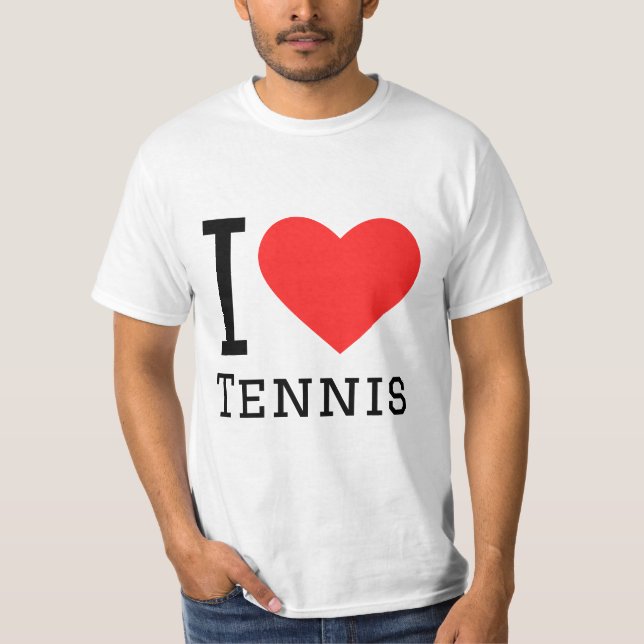 I Liebe Tennis T-Shirt (Vorderseite)