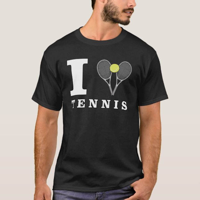 I Liebe Tennis T-Shirt (Vorderseite)