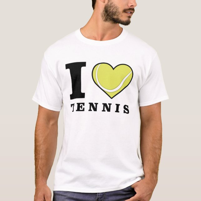 I Liebe Tennis T-Shirt (Vorderseite)