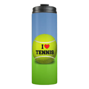 I Liebe Tennis - Tennisball - Gras Thermosbecher