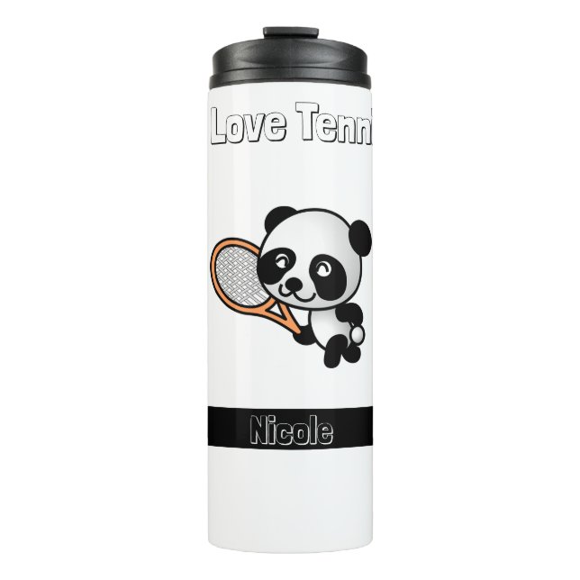 I Liebe Tennis Thermosbecher (Vorderseite)