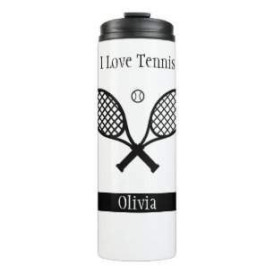 I Liebe Tennis Thermosbecher