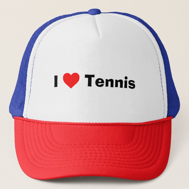 I Liebe Tennis Truckerkappe (Vorderseite)