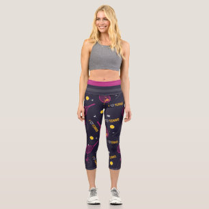 I Liebe Tennispink-NeonTennisball Capri Leggings