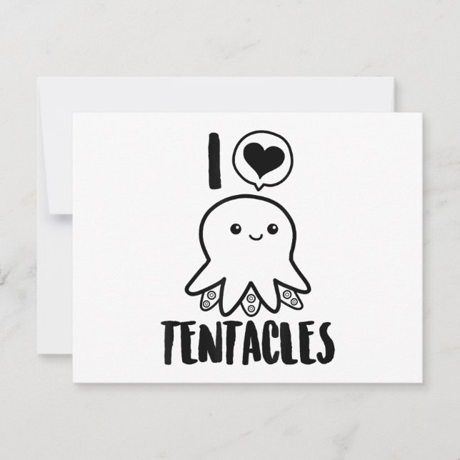 I Liebe Tentacles T - Shirt Niedliches Octopus-T-S (Vorderseite)