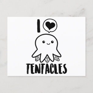 I Liebe Tentacles T - Shirt Niedliches Octopus-T-S Feiertagspostkarte