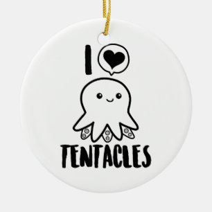 I Liebe Tentacles T - Shirt Niedliches Octopus-T-S Keramik Ornament
