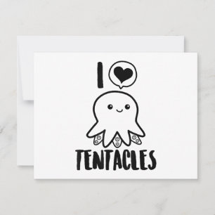 I Liebe Tentacles T - Shirt Niedliches Octopus-T-S Save The Date