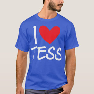 I Liebe Tess Name Personalisiert Girl Beste Freund T-Shirt