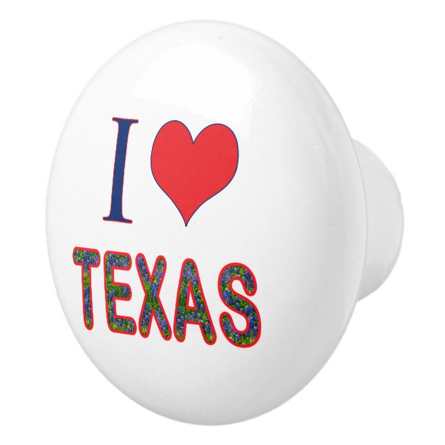 I. Liebe Texas Bluebonnet Keramikknauf (Rechts)