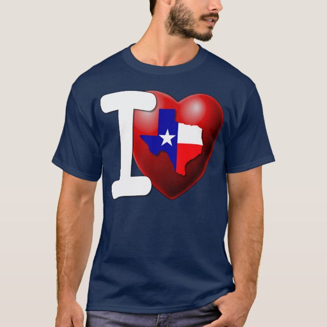 I Liebe Texas - der einzige Stern-Staat T-Shirt (Vorderseite)