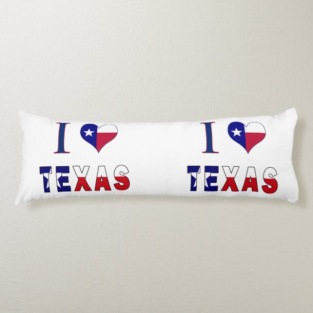I Liebe Texas Flag Seitenschläferkissen (Vorderseite)