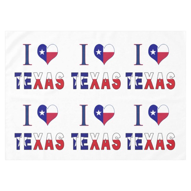 I Liebe Texas Flag Tischdecke (Vorderseite (Horizontal))