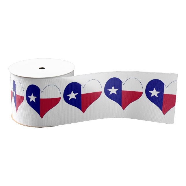 I Liebe-Texas-Flaggen-Herz Ripsband (Spule)