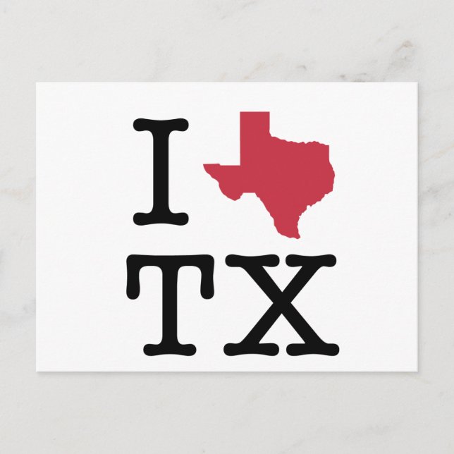 I Liebe texas Postkarte (Vorderseite)