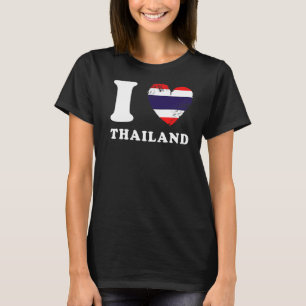 I Liebe Thailand Herzenflagge Thailand T-Shirt
