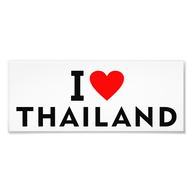 I Liebe Thailand Land wie Herztourismus Fotodruck (Vorne)